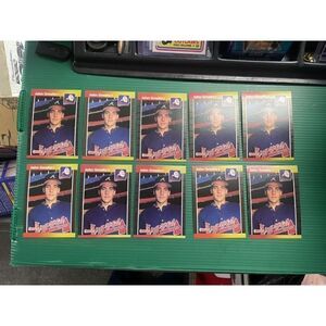 10 John Smoltz pitcher for the Atlanta braves rookie cards by donruss 1989 as pi